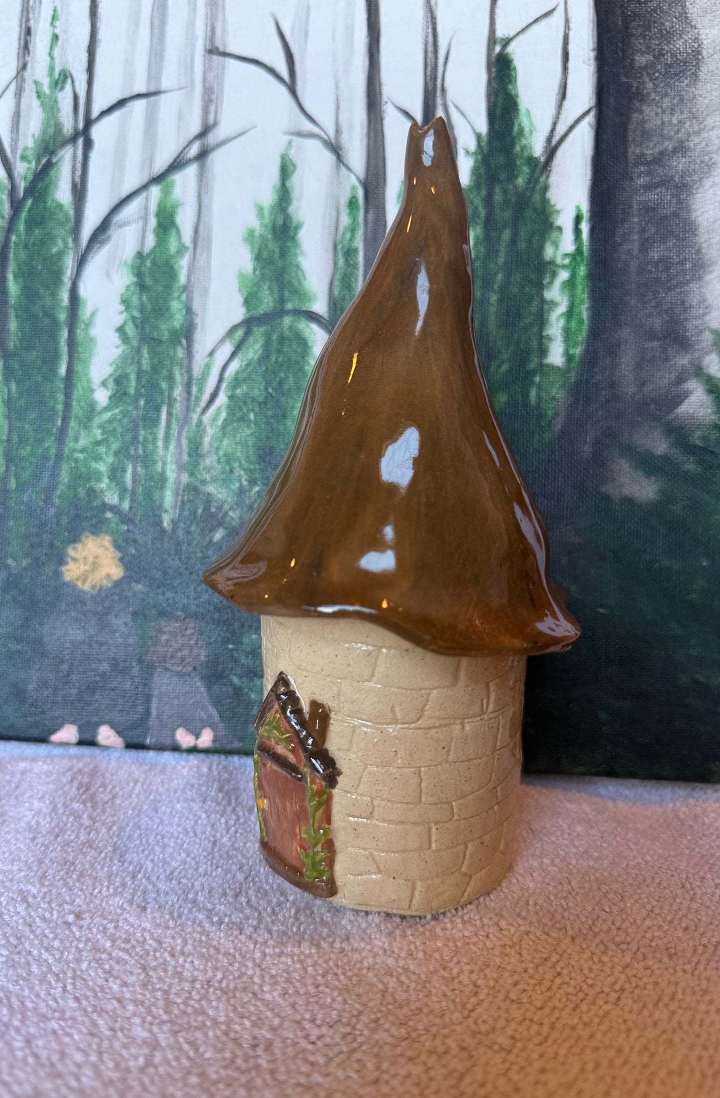 Enchanted Woodland Cottage Incense Burner Brown